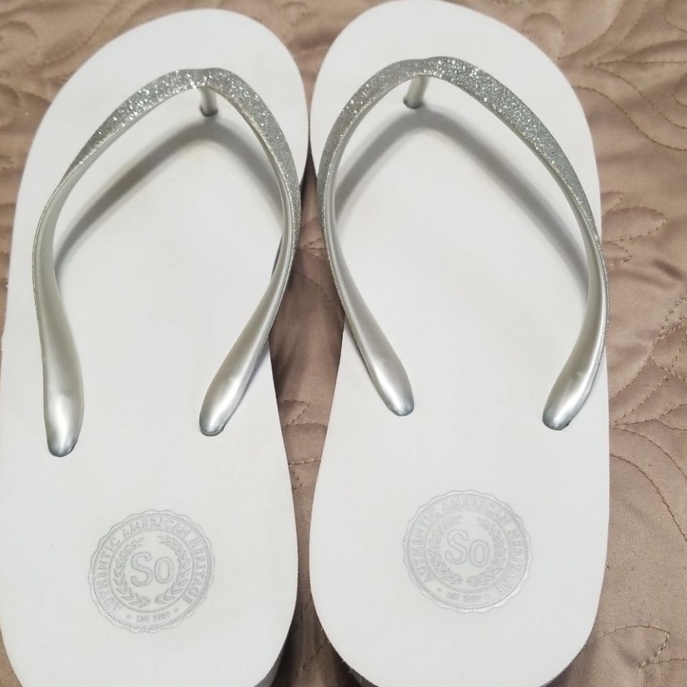 Authentic American Heritage platform flip flops